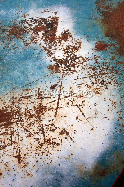 Blue Rusty Abstract Metal Texture — photographic texture 46 — 11