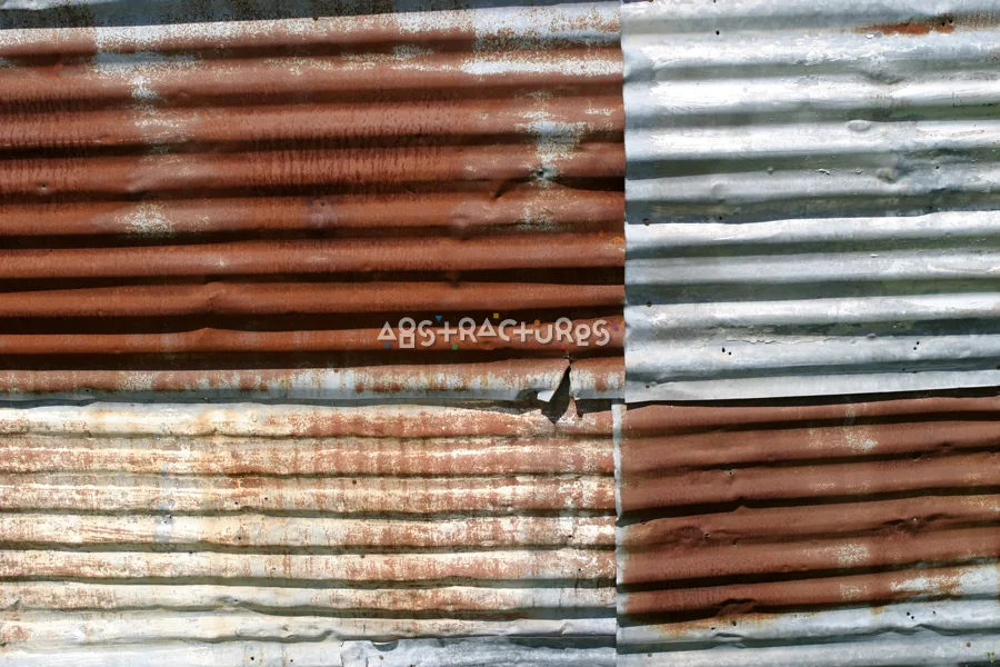 Rust and Silver Corrugated Metal — photographic texture 11 — 32