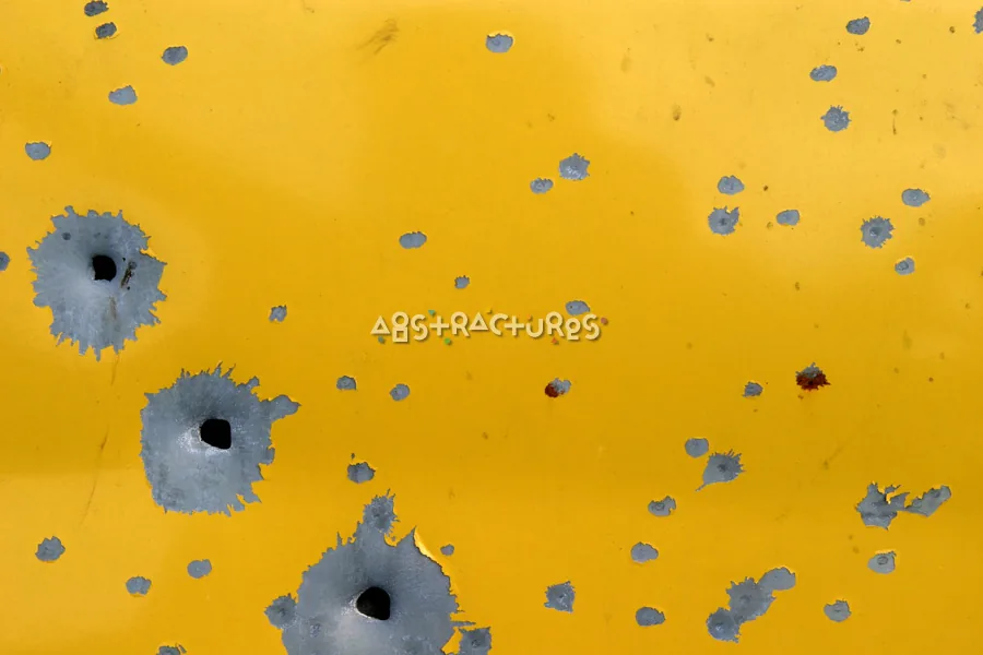 Yellow Metal Bullet Hole Texture — photographic texture 12 — 15
