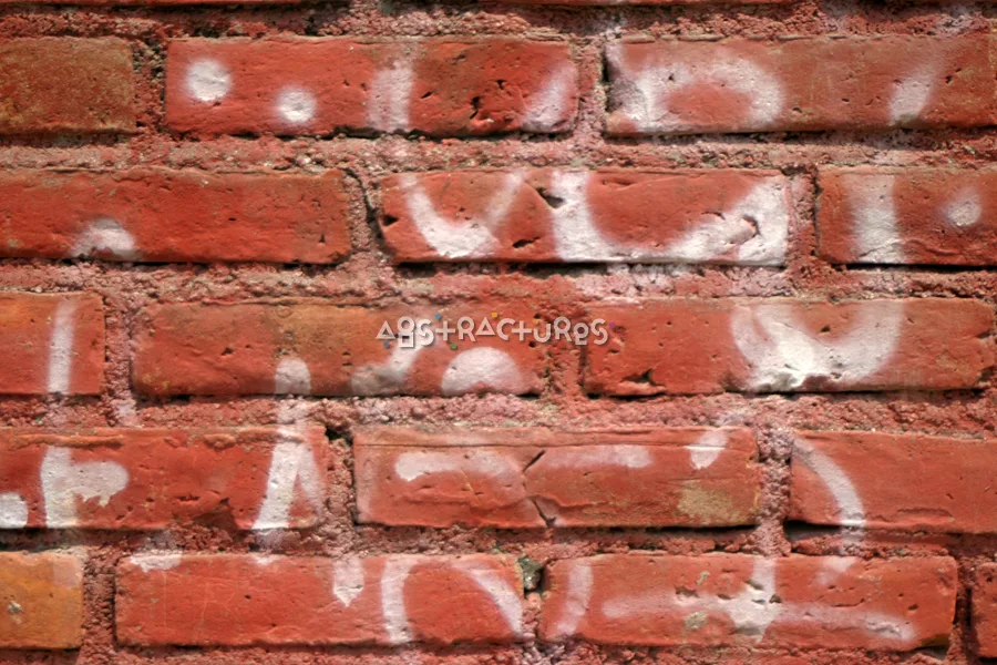 Graffiti painted Red Bricks Texture — photographic texture 06 — 14
