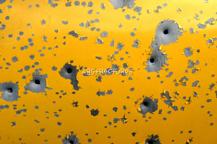 Yellow Shotgun Blast Metal Texture — photographic texture 13 — 05