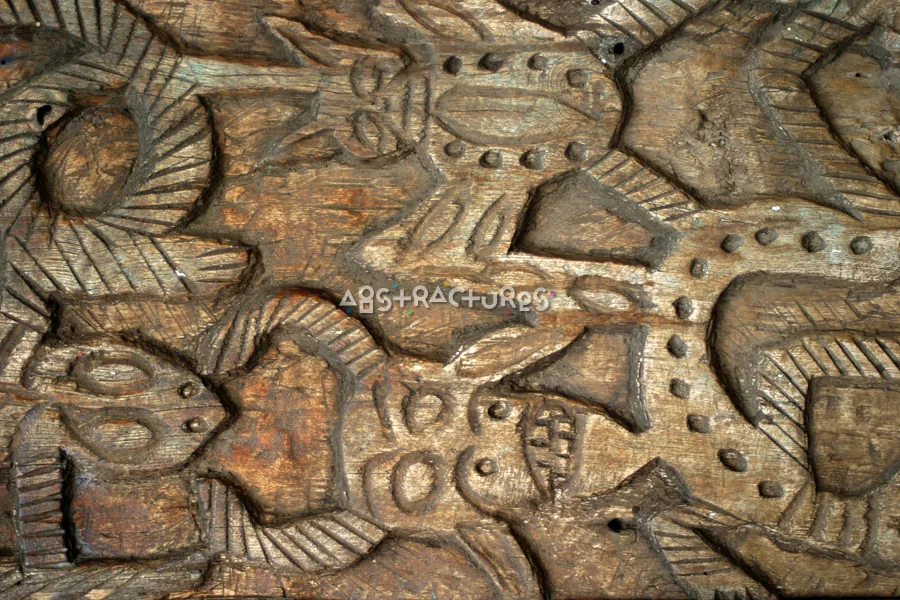Wood Carved Demons Abstract Texture — photographic texture 15 — 12
