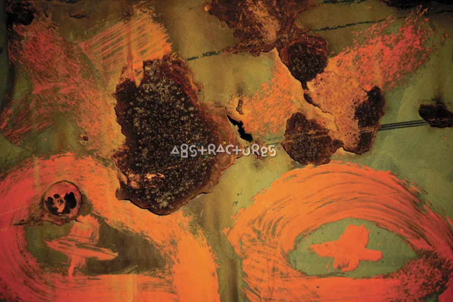 Orange Green Graffiti Metal Texture — photographic texture 03 — 33