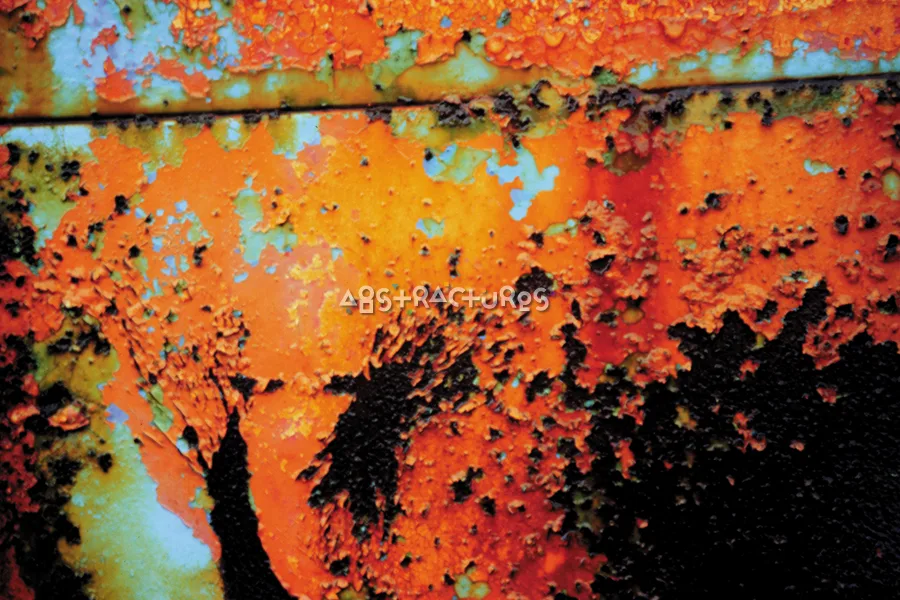 Orange Green Blue Metal Texture — photographic texture 03 — 03