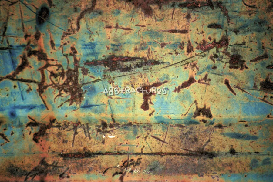 Blue Tan Gold Corroded Metal Texture — photographic texture 01 — 23
