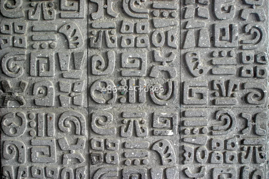 Mayan Aztec Symbols Abstract Texture — photographic texture 18 — 03
