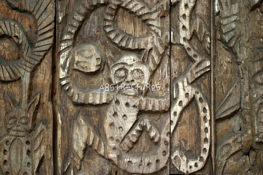 Monkey Artistic Carved Wood Texture — photographic texture 16 — 06