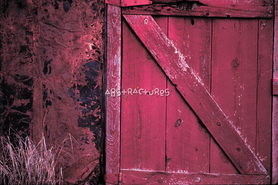 Red Painted Rustic Wooden Door — photographic texture 01 — 07